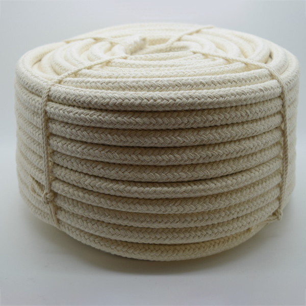 10mm Untreated Natural Braided Cotton Rope for Washing Clothe & Bag Handles