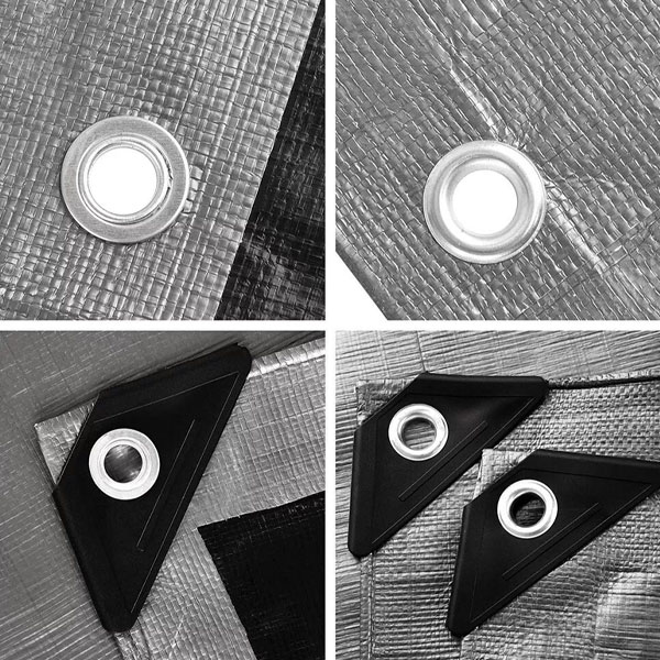 140gsm Heavy Duty Silver Tarpaulin Cover Waterproof Ground Sheet 