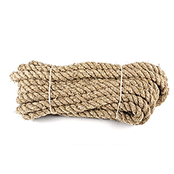 1m Untreated Pure Hemp Rope 3 Strand Twisted Natural Cord for Crafts, Agriculture & Building