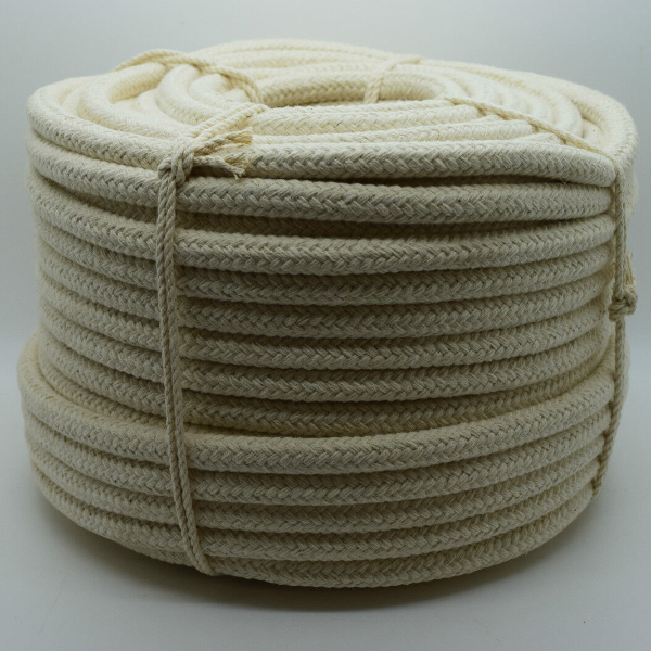 4mm Soft & Eco-Friendly Braided Cotton Rope for Bag Handles & Washing Clothes