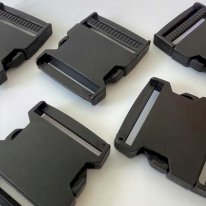 50mm Medium to Heavy-Duty Black Plastic Side Release Buckles