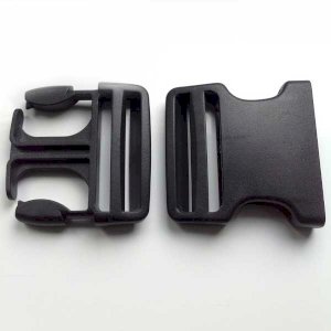 Black 50mm Buckles Dual Adjust Side Release Mechanism