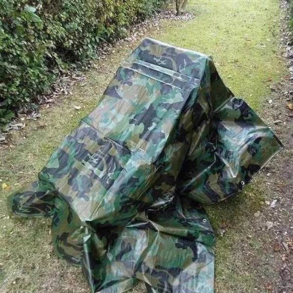95 GSM Strong Flexible Camo Tarpaulin Waterproof Cover Ground Sheet 