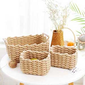 High-quality natural cotton ropes in braided and twisted styles