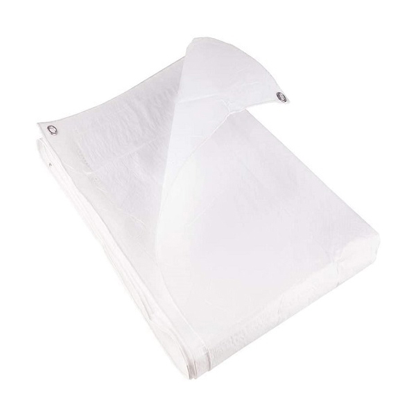 80gsm Waterproof Lightweight UV Protected White Economy Tarpaulins 