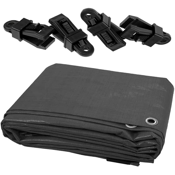 200 GSM Waterproof Reinforced Heavy Duty Tarpaulin Cover + 4 Tarp Clips