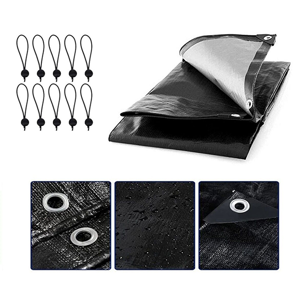 235 GSM Heavy Duty Waterproof Tarpaulin Cover Tarp + 10 Bungee Balls