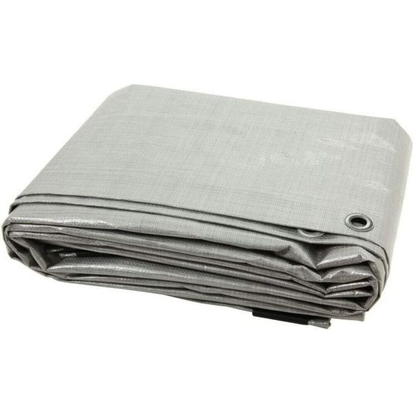 120 GSM Waterproof Reinforced Tarpaulins Protective Cover Sheet 