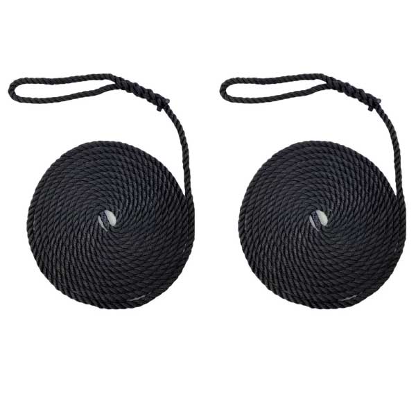 High Strength Softline Warps Boat Lines Mooring Ropes - 2 Pieces 