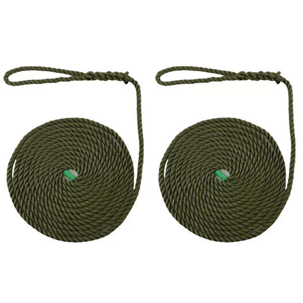 High Strength Softline Warps Boat Lines Mooring Ropes - 2 Pieces 