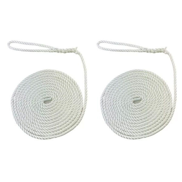 High Strength Softline Warps Boat Lines Mooring Ropes - 2 Pieces 