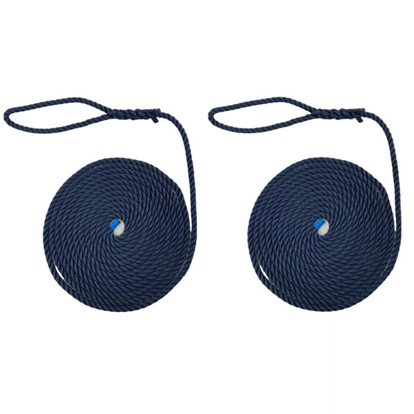 High Strength Softline Warps Boat Lines Mooring Ropes - 2 Pieces 