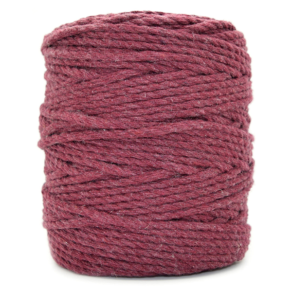 Premium 3-Strand Twisted Macrame Cord Cotton Rope for Crafting