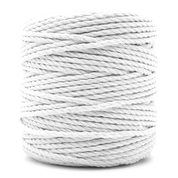 Premium 3-Strand Twisted Macrame Cord Cotton Rope for Crafting