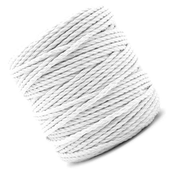 Premium 3-Strand Twisted Macrame Cord Cotton Rope for Crafting