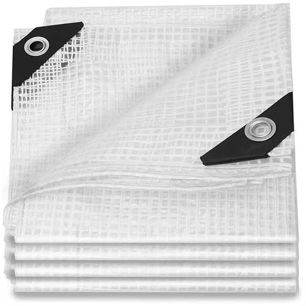 Super Strong 355 GSM Clear Tarp Heavy Duty Waterproof Cover Sheet