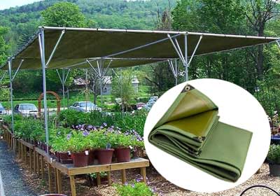 Heavy-duty tarps used in garden projects and construction sites across the UK